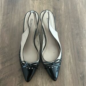 Ellen Tracy- Black and Tan Sling-back Spectator Toe Shies-Sz 8.5